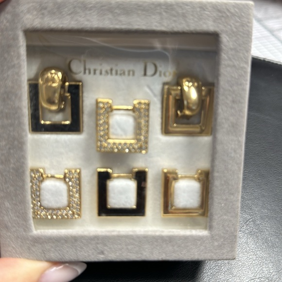 Christian Dior interchangeable earring set - Picture 1 of 5